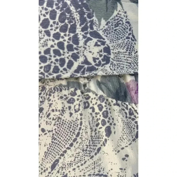 VTG 80s Floral Button Up Midi Dress Purple Rose Pattern Cottagecore style - Picture 5 of 8